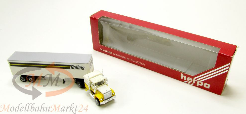 HERPA 851000 Wagner GMC Koffersattelzug Truck "Rollins" Maßstab 1:87 - OVP