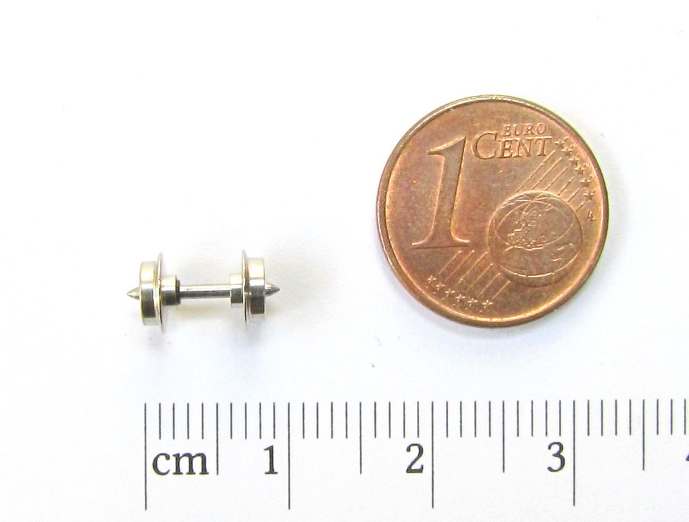 Ersatz-Radsatz z.B. für MÄRKLIN Mittelwagen TEE-Triebzug VT 11.5 Spur Z - NEU