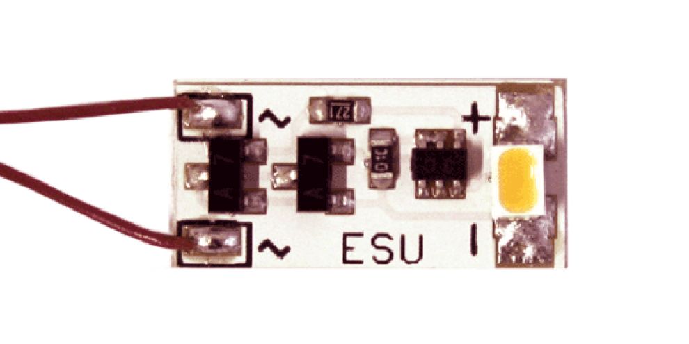 ESU 50704 Innenbeleuchtung, Führerstand, 1 LED, „Warm White“, 15,0mm x 6,9mm x 2,3 mm NEU
