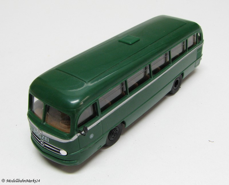 BREKINA Mercedes O 321 Polizei-Bus Modell Maßstab 1:87