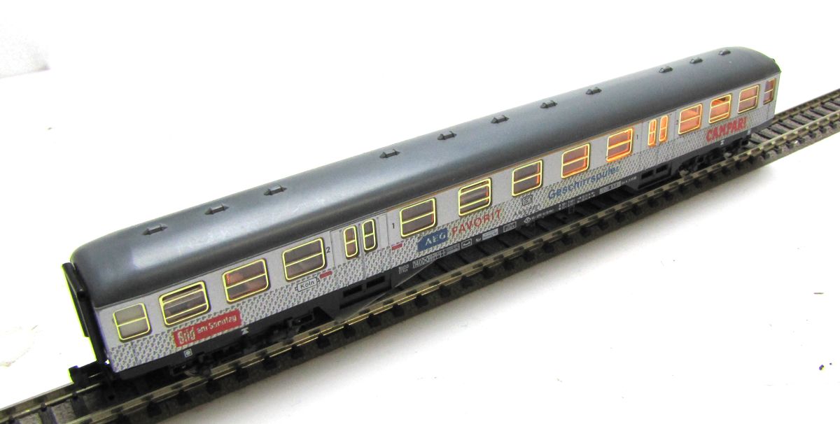 FLEISCHMANN 8121 DB Nahverkehrswagen 1./2. Kl Silberling Ep IV beleuchtet Spur N