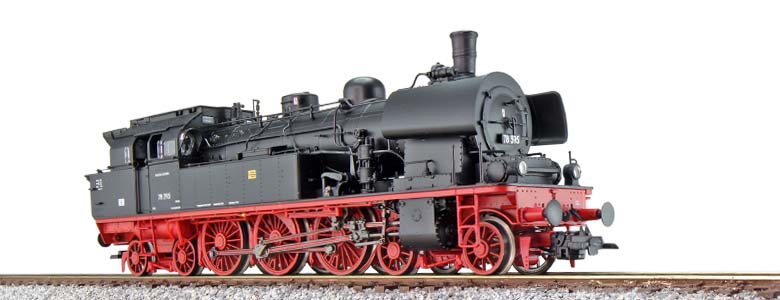 ESU 31184 Dampflok, H0, T18, 78 395 DR, Schwarz, Ep III, Vorbildzustand um 1967, LokSound, Doppelraucherzeuger, Rangierkupplung, DC/AC