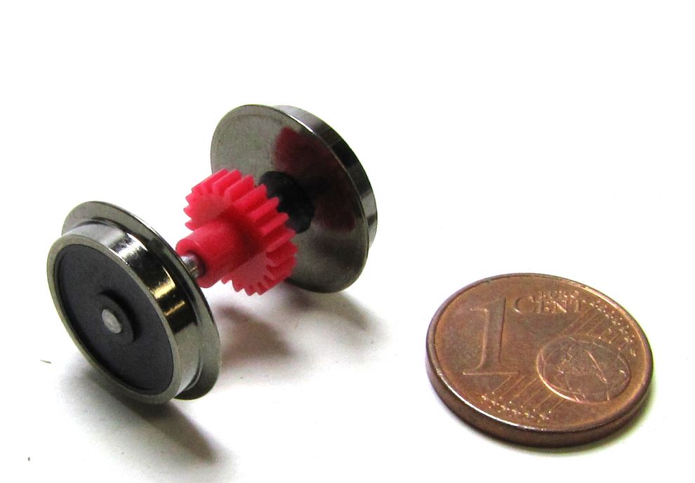 Ersatz-Radsatz mit Zahnrad z.B. für ROCO DB Elektrotriebzug ICE 2 Spur ...