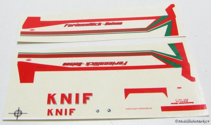 Decals/Naßschieber für HO KNIF Ferienglück - Reisen