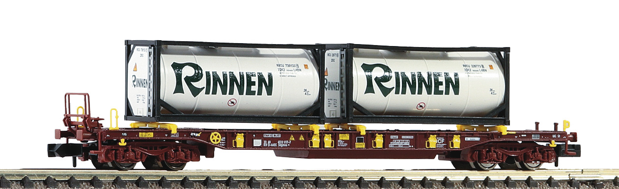 FLEISCHMANN AAE Taschenwagen Sdgmns 2x Tankcontainer RINNEN Ep VI KK Spur N NEU