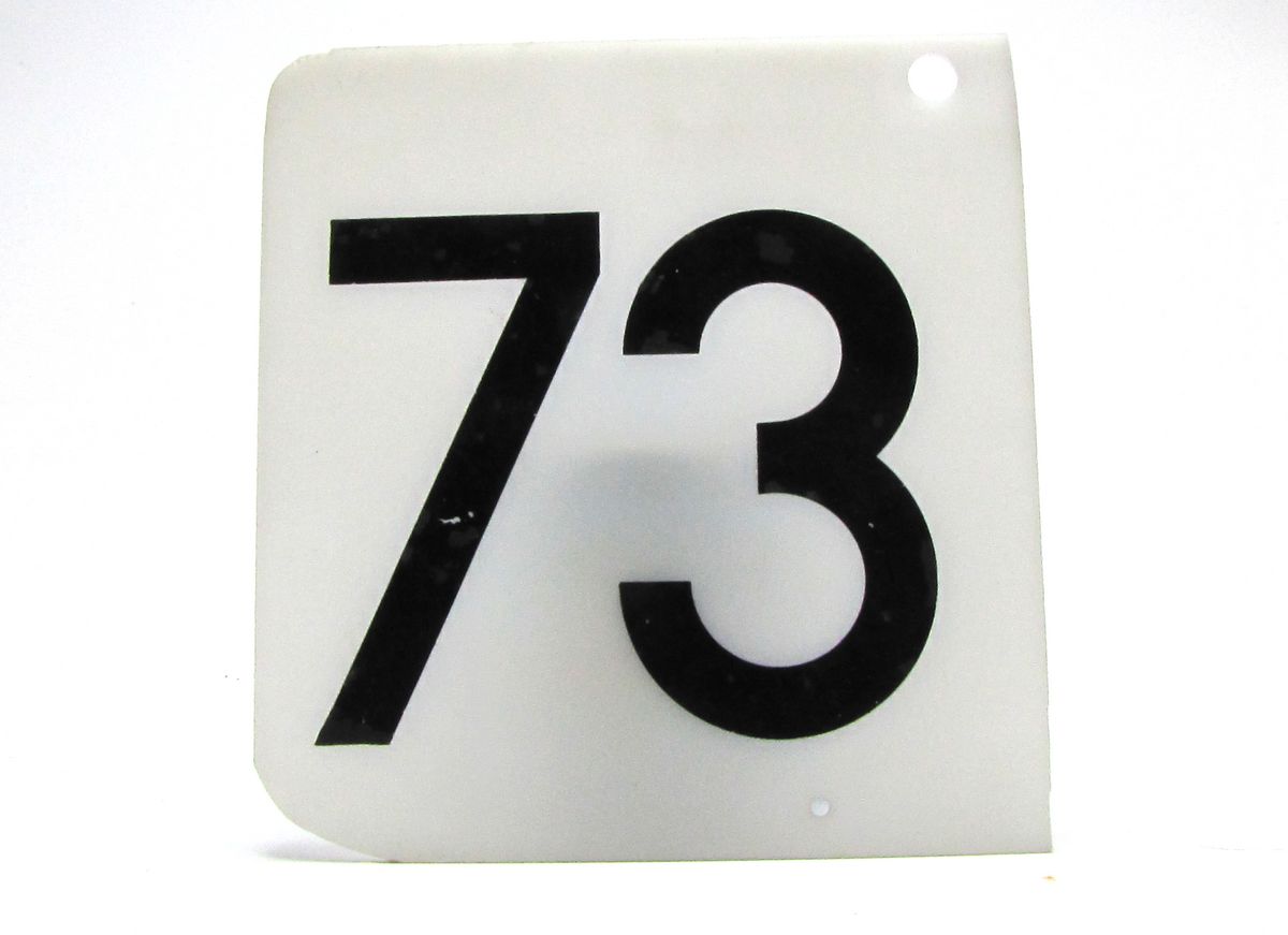 BVG Linienschild Bus Linie 73 Berlin-Bf. Zoo - Britz, Buschkrug