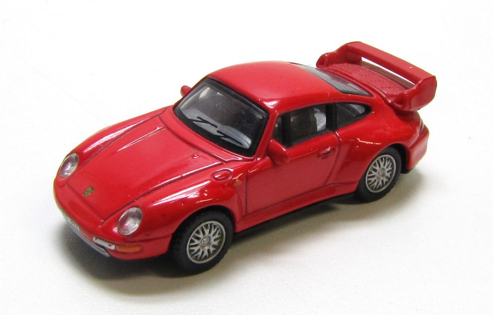 HONGWELL Porsche 911 GT in rot mit Verglasung Auto Modell im Maßstab 1:72