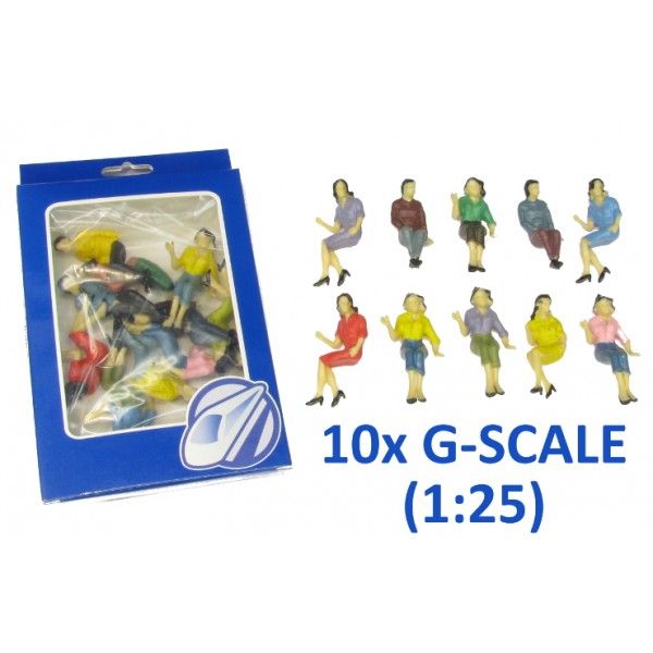 DR60145-G 10 bemalte Figuren G (1:25) SITZEND - NEU