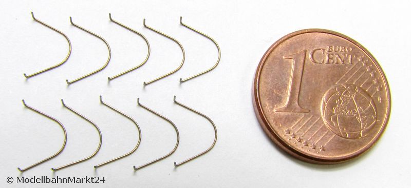 Ersatz-Stellfedern 10 Stück z.B. für FLEISCHMANN-Weichen Spur H0/N - NEU