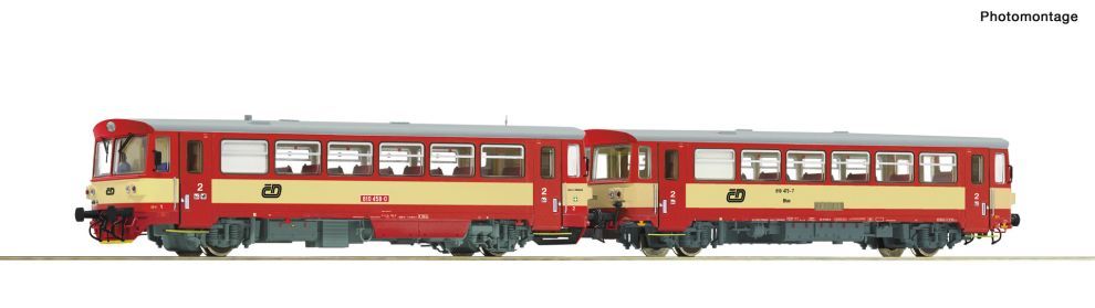 ROCO 70377 H0 Dieseltriebwagen 810 458-0 mit Beiwagen, CD DCC-Sound
