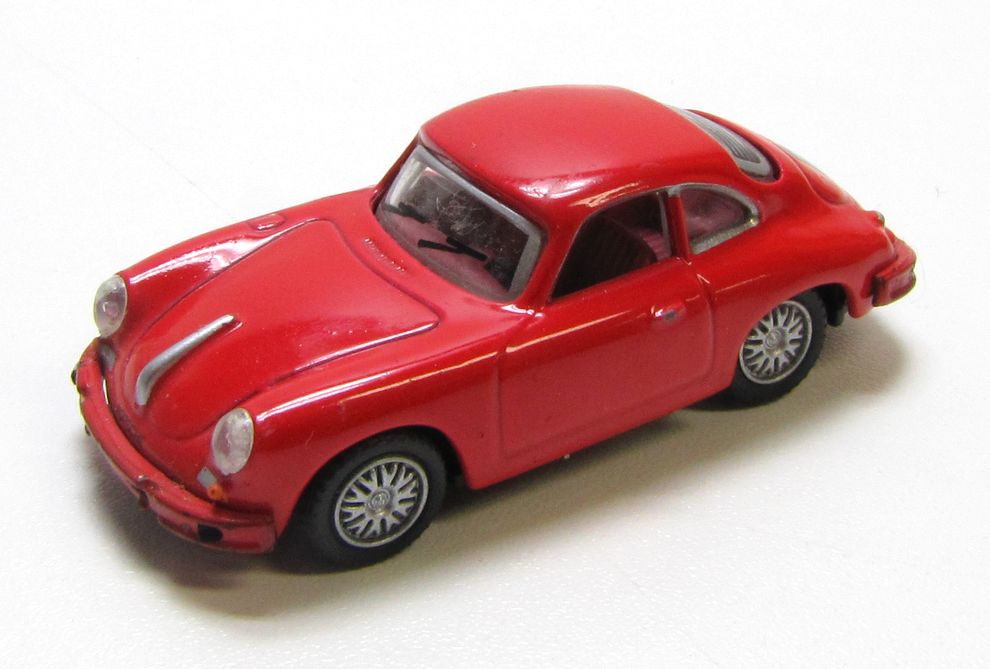 HONGWELL Porsche 356B Spider in rot mit Verglasung Auto Modell im Maßstab 1:72