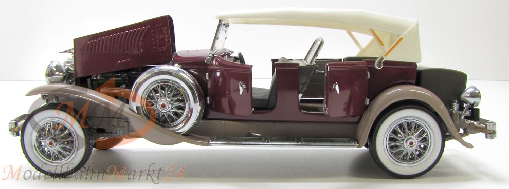 FRANKLIN MINT 1930 Duesenberg J Cabriolet weinrot/graubraun Scale 1:24