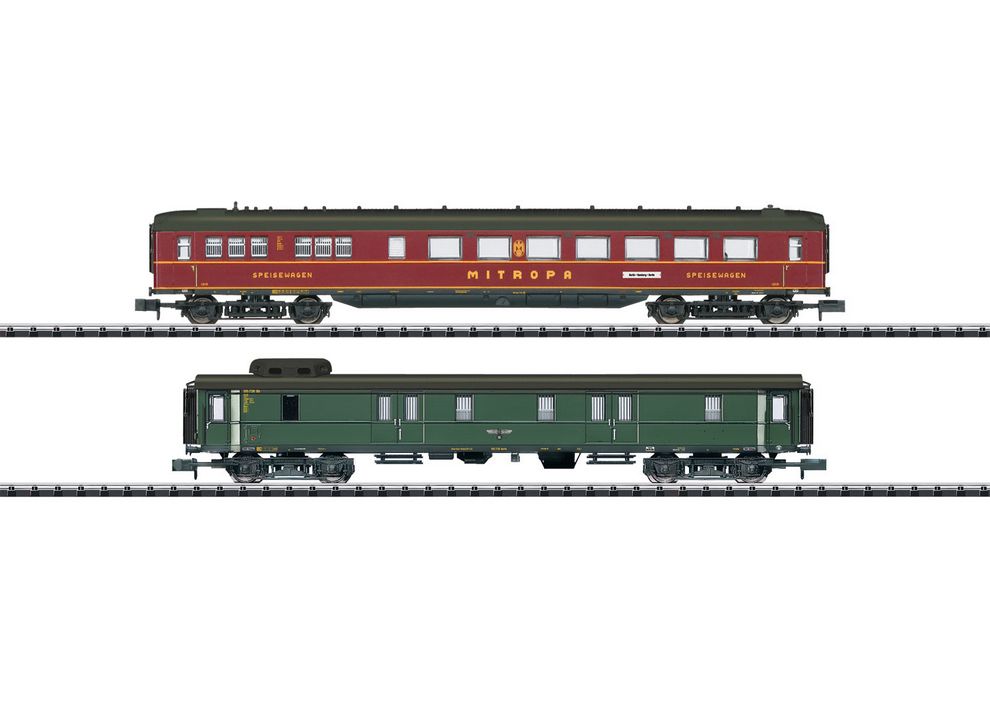 MINITRIX 15801 DRB Schnellzugwagen-Set 2-tlg Berlin-Hamburg Ep II KK Spur N NEU