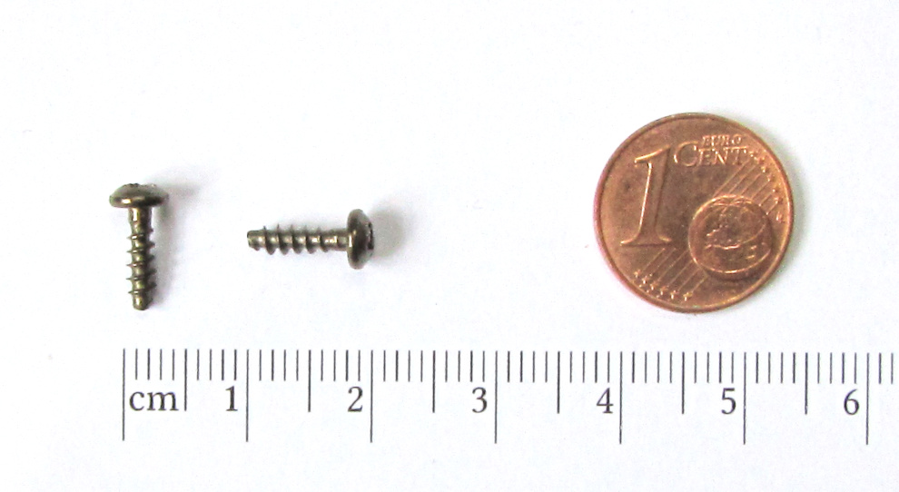 Ersatz-Kupplungsschraube 2,5x8 2 Stk z.B. für MÄRKLIN Elektrolok E 91 Spur 1 NEU