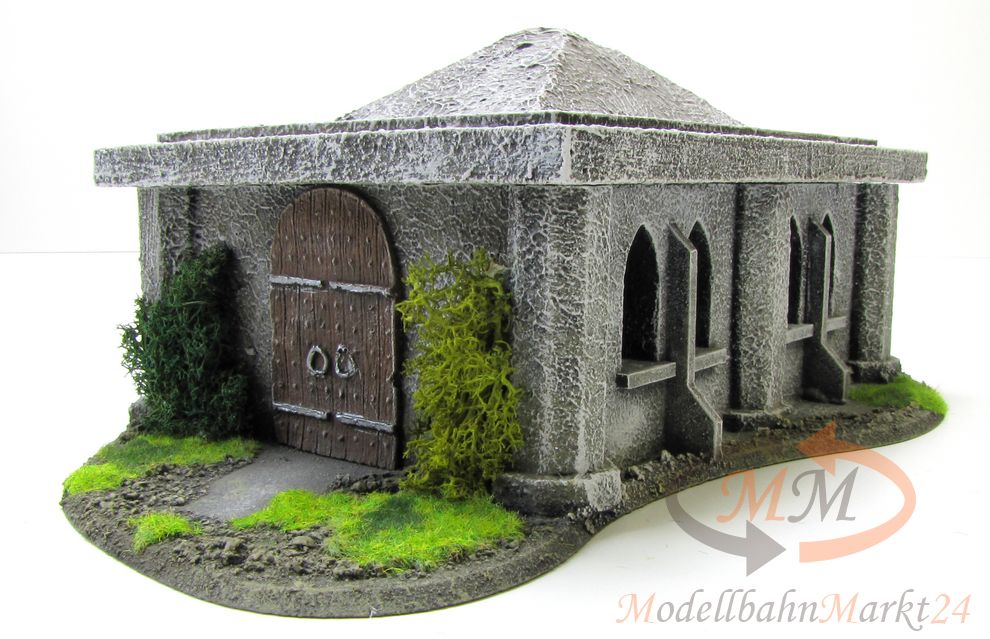 Gelände Villa einstöckig 28 x 20 x 10 cm Handarbeit für Spur 0 1:43 - NEU